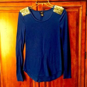 Royal blue long sleeve shirt